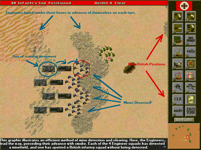 Fig 7. Using engineers to find minefields