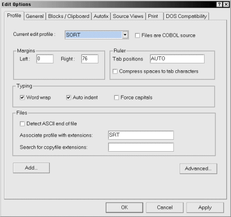 NE Edit Options